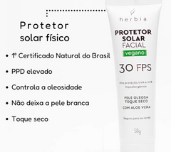 Protetor Solar Natural Facial FPS 30 Pele Oleosa 50g - comprar online