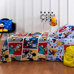 Manta Infantil Solteiro Flannel Mickey Friends Disney