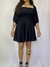 Vestido franzido preto curto - Riaj