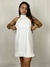 Vestido Gola de Amarrar Off White/Branco - comprar online