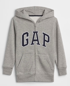 BLUSA MOLETOM ZÍPER CINZA KIDS - GAP