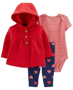 Conjunto Casaco Vermelho Heart - CARTER´S