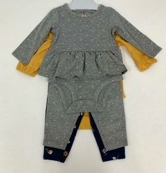 Conjunto Amarelo Floral 4 Pçs - CARTER´S - JOYKIDSSTORE