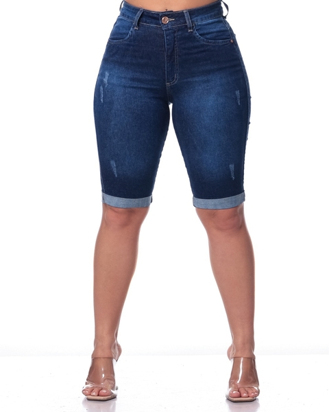 Bermuda pedal cheap jeans feminina