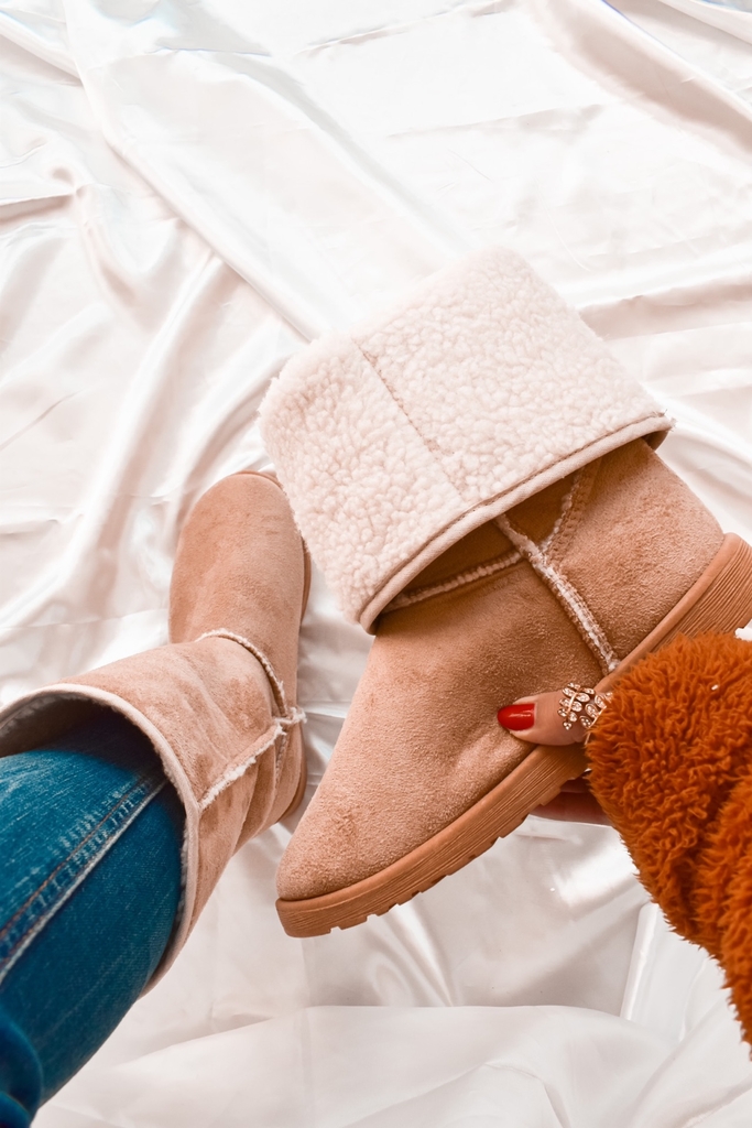 Botas Invierno Pantubotas Australianas Cortas Oto o Invierno Beige