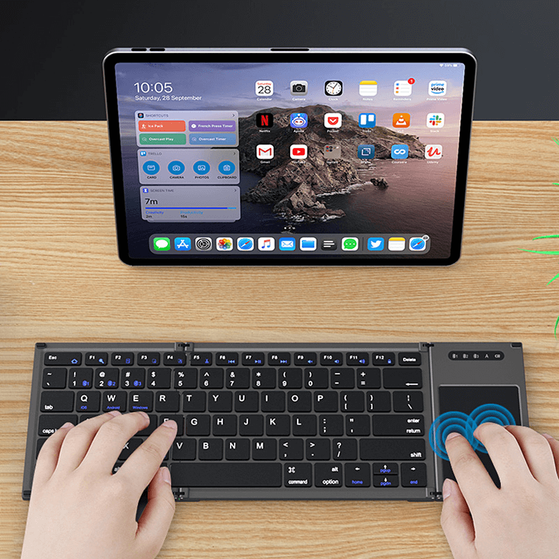 Mini Teclado Wireless Touch: Digite Mais Rápido em Celular, PC