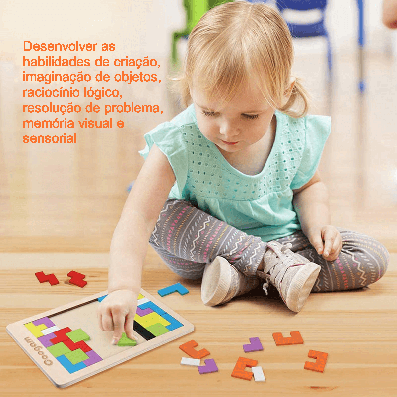 Jogo montessori de raciocínio lógico