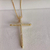 Cordão Cruz cravejado em zircônias cristais - comprar online
