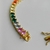 Imagem do Pulseira luxo estilo riviera nas cores Rainbow ( zirconias coloridas)