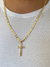 Crucifixo vazado dourado - comprar online