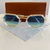 Óculos de sol estilo lente azul modelo hexagonal - Formidável Joias