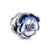Berloque flor com zircônia azul prata 925