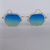 Óculos de sol estilo lente azul modelo hexagonal - loja online