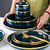 Louças Jantar Cerâmica Azul com Dourado | Peças Unitárias