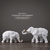 Esculturas Elefantes Geométricos | 2 peças na internet