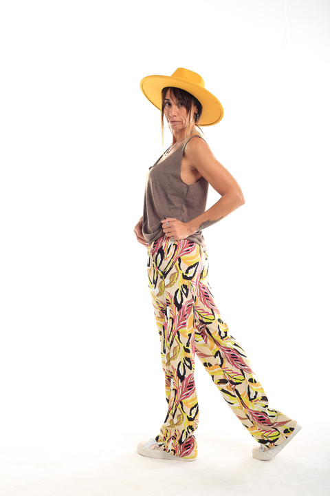 Pantalon Catania lino estampado