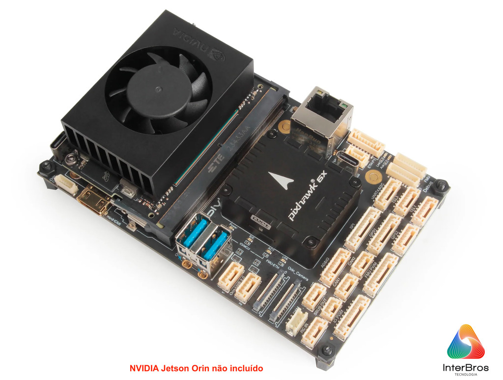 Holybro Pixhawk 6X Jetson Baseboard , Controlador de Voo , Somente a Baseboard para NVIDIA Jetson Orin Nano ou Orin NX , 11072 - tienda online