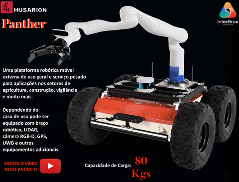 Husarion Panther Outdoor AMR , Unmanned Ground Vehicle , Autonomous, Open Source Robot Platform - buy online