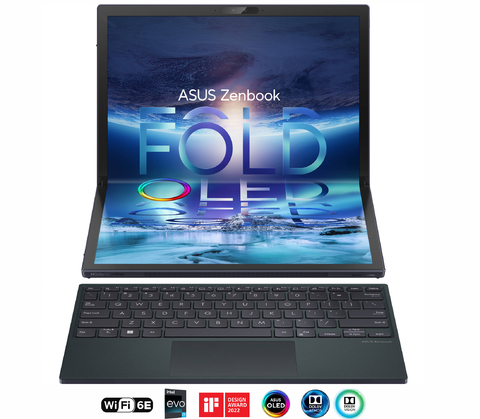 ASUS 17.3" l Zenbook 17 Fold Touchscreen l OLED Multi-Touch Laptop l Laptop Tablet Dobrável l Cheio de Tecnologias Inovadoras l 1.1 GHz Intel Core i7 10-Core (12th Gen) l 17.3" 2560 x 1920 OLED Touchscreen l 16GB LPDDR5 | 1TB M.2 PCIe 4.0 SSD l Integrated Intel Iris Xe Graphics l UX9702AA-XB79FT