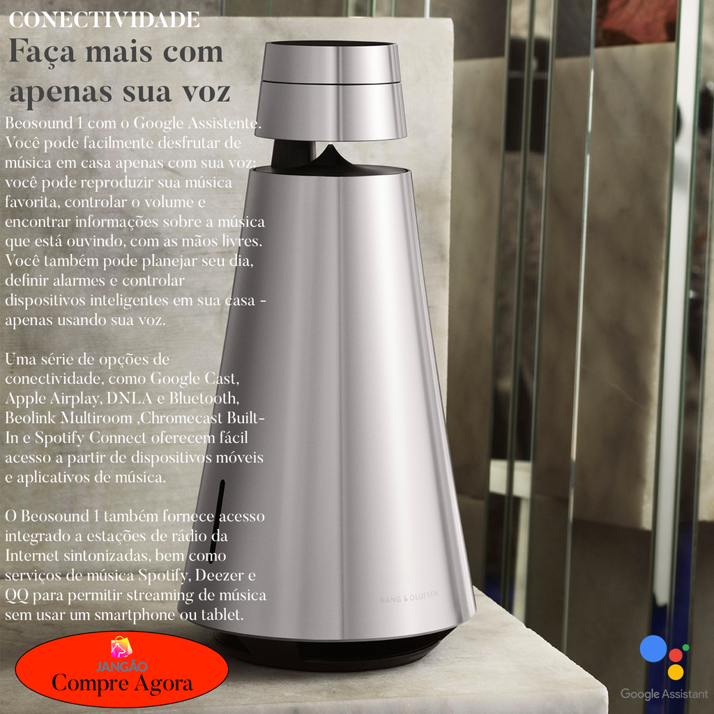 Bang & Olufsen Beosound 1 l Bronze Tone l Portable Wireless Wi-Fi & Bluetooth Speaker l Auto Falante Sem Fio Portátil 360º l Bateria de até 12 horas l Acoustic Lens Technology l WiFi & Bluetooth l Chromecast & Google Assistant Integrados l Compatível com Apple 2 & Spotify Connect l Recomendado para áreas de 10m² até 50m² - online store