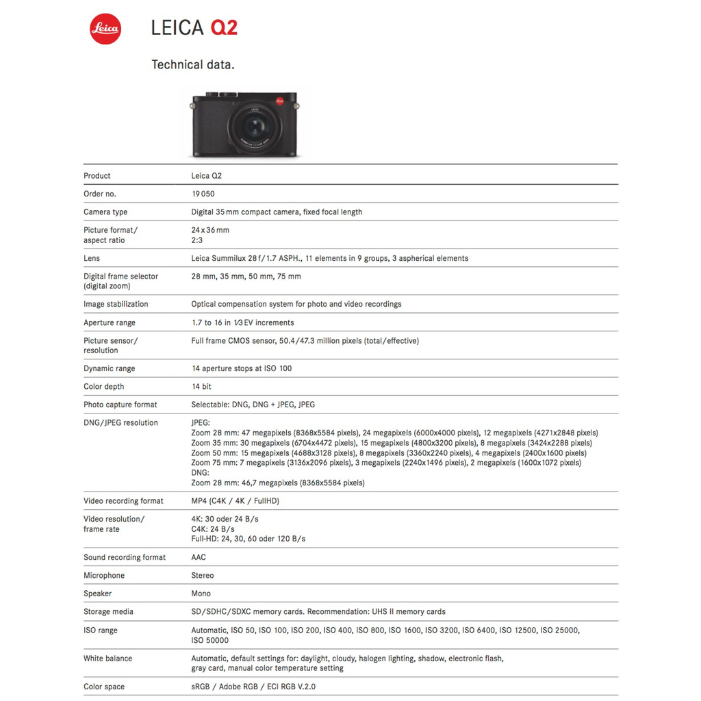 Leica Q2 "Ghost" by Hodinkee Digital Camera , High-end Camera