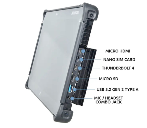 Imagem do Durabook l R11L Rugged Tablet l Tablet Industrial Robusto l 12th Gen Intel Pentium Gold Processor 8505 l 11.6" FHD (1920 x 1080) LCD Display l Personalizável l Projetado para os ambientes mais severos l Peça um orçamento