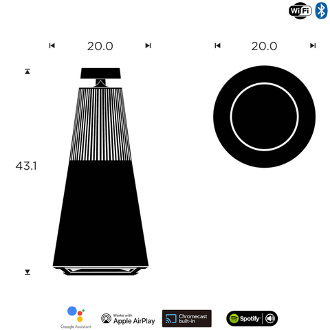 Bang & Olufsen Beosound 2 l Brass Tone l Wireless Multiroom Speaker l Auto Falante Multi-Room 360º l Acoustic Lens Technology l WiFi & Bluetooth l Chromecast & Google Assistant Integrados l Compatível com Apple 2 & Spotify Connect l Recomendado para áreas de 10m² até 60m² - tienda online