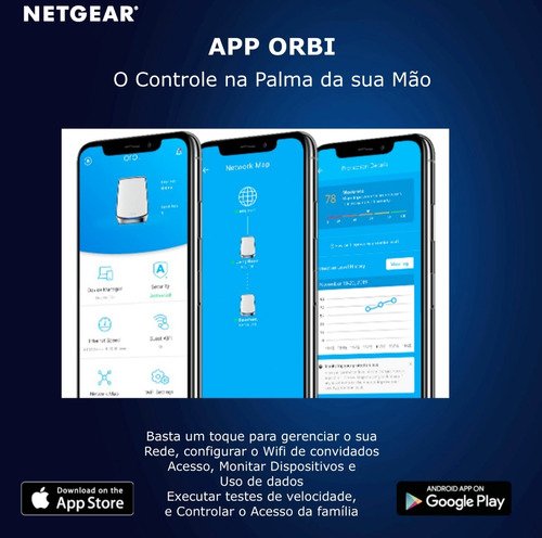 Netgear Orbi RBK854 Ax6000 Tri-Band Wi-Fi6 Mesh 930m²