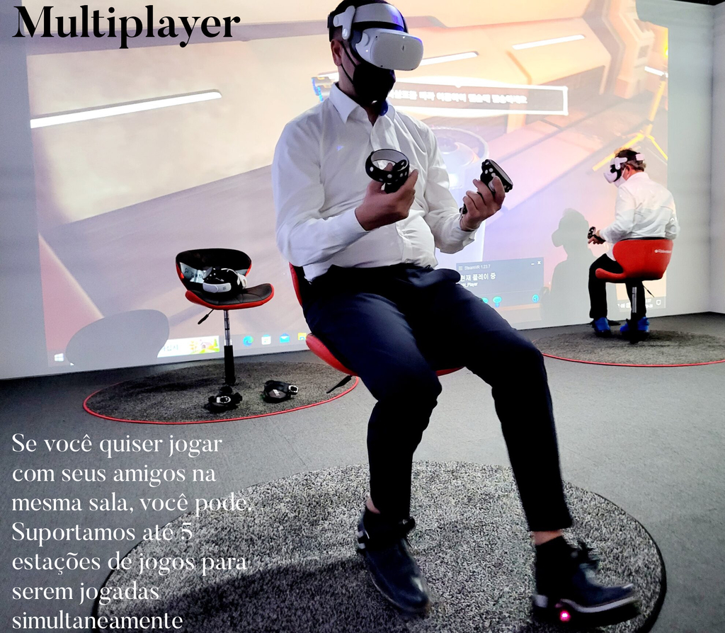 Imagem do Cybershoes Gaming Station l VR Foot Tracker l for Oculus Quest & Steam VR l Use com seu headset VR para caminhar ou correr em jogos VR l Experimente o poder dos games de realidade virtual.