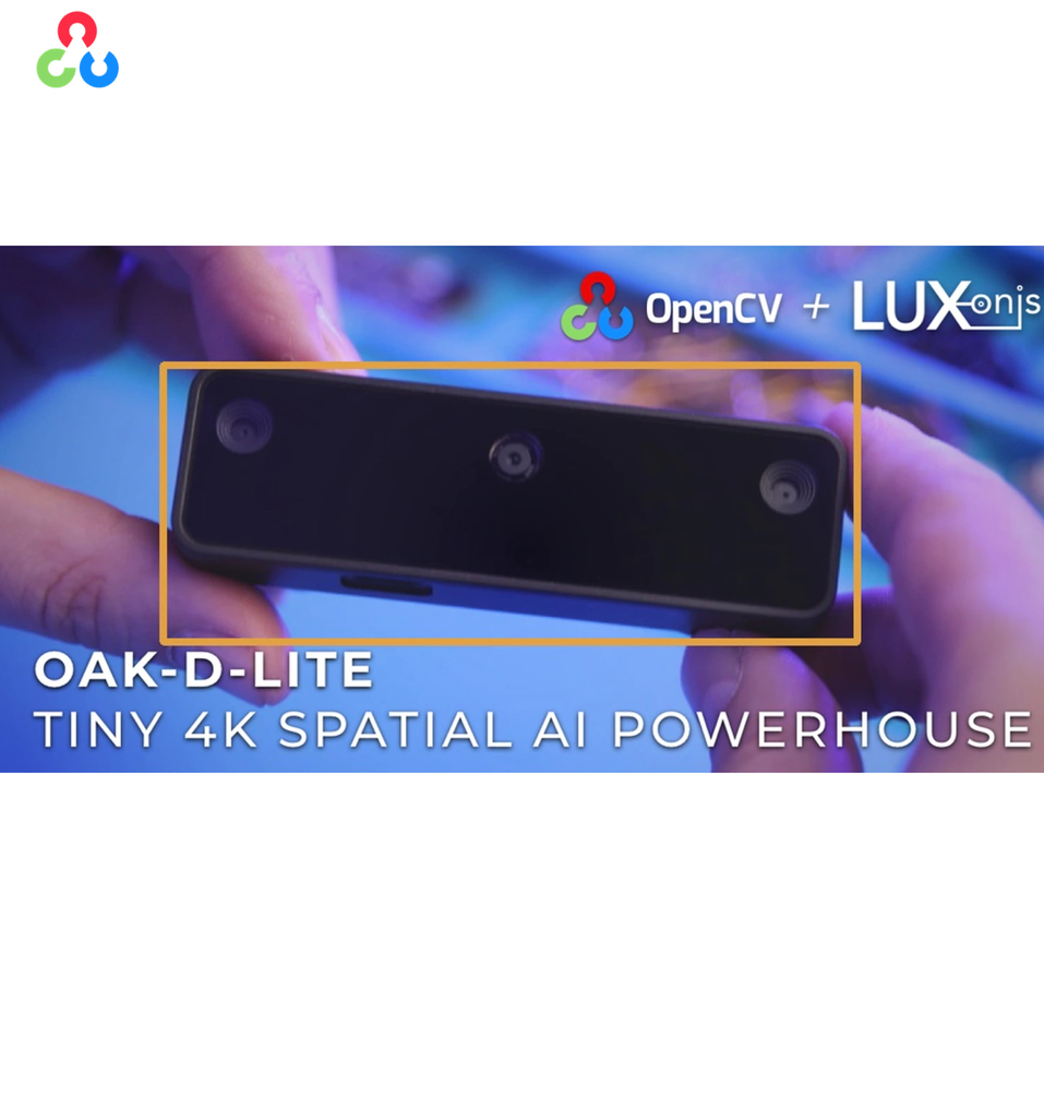 Luxonis OAK-D-Lite | OpenCV AI Kit | Spatial Stereo Depth 4K | 13MP Color Camera | Myriad X VPU On-Board - buy online
