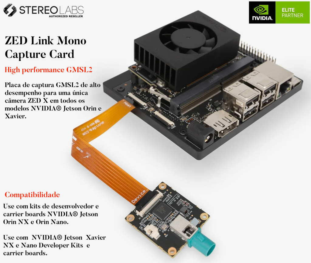 StereoLabs ZED Link Mono Capture Card GMSL2 , para NVIDIA Jetson - buy online