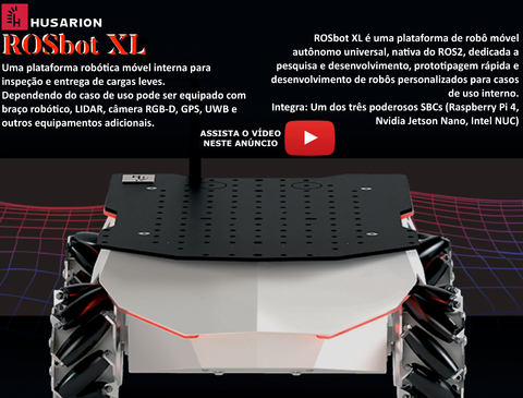 Husarion ROSbot XL , Plataforma de Robô Móvel Autônomo Universal para Pesquisa & Desemvolvimento , ROS2-native - comprar online
