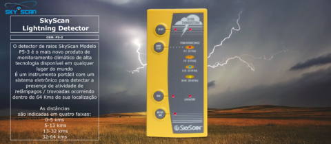 Skyscan P5-3 Lightning Detector Raios l Portátil l Cobertura de até 64 Kms - comprar online