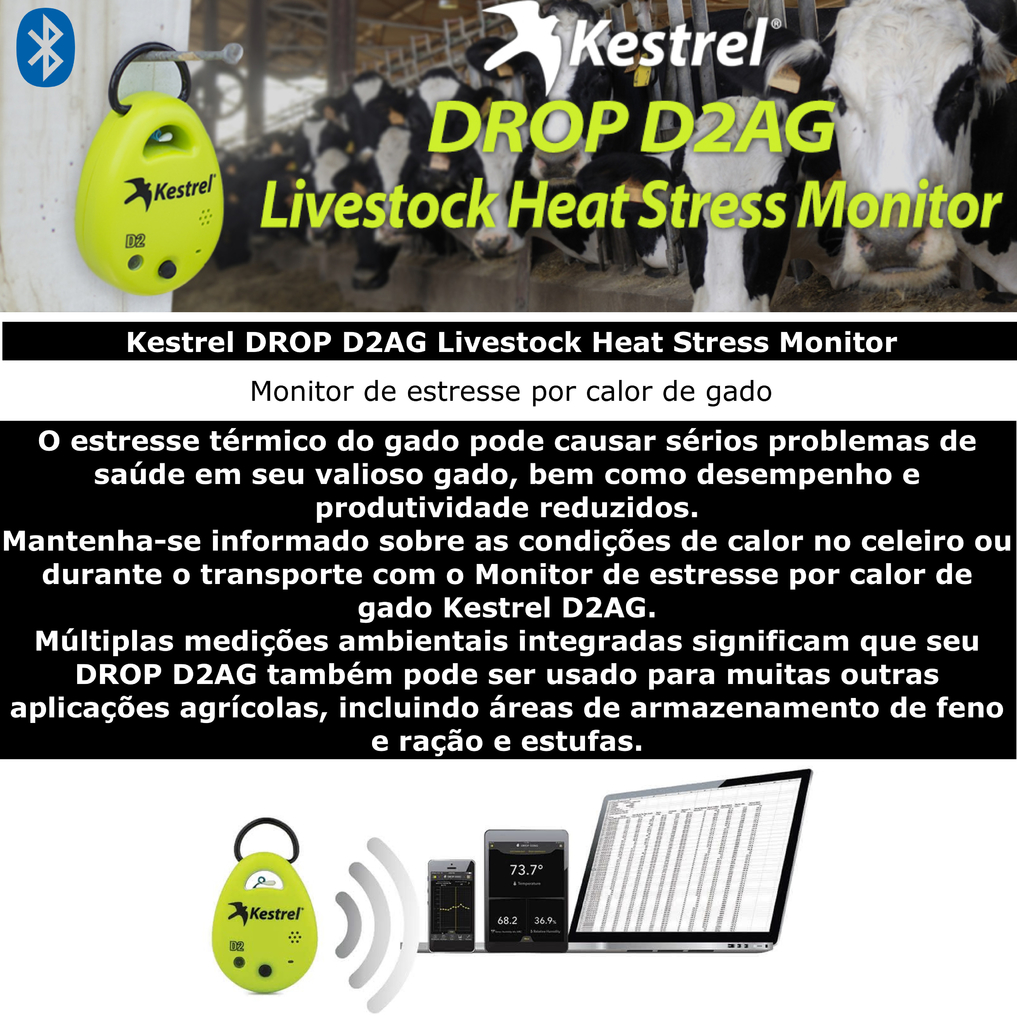 Kestrel 5400AG Rastreador Estresse Térmico Bluetooth + DROP D2AG WBGT - loja online