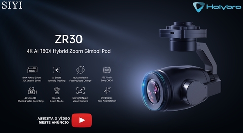 SIYI ZR30 4K 8MP Ultra HD 180X Hybrid 30X Optical Gimbal Camera + ZT30 Quick Release Anti-vibration Claw - comprar online