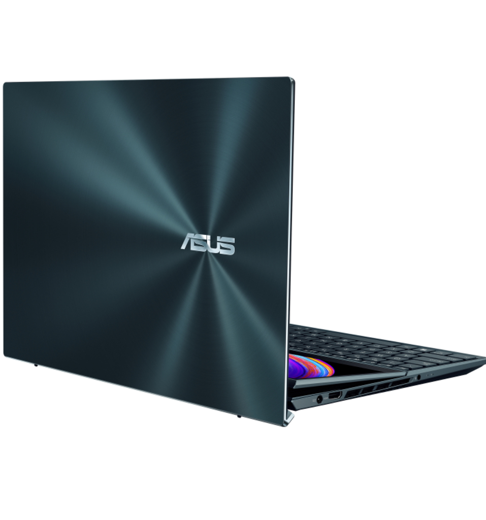 ASUS 15.6" ZenBook Pro Duo 15 Multi-Touch Notebook | Cor Celestial Blue | UX582 | 2.5 GHz Intel Core i9 8-Core 11th Gen | 32GB DDR4 RAM | 1TB SSD | 15.6" 3840 x 2160 OLED Touchscreen | 14" ScreenPad Plus IPS Touchscreen |