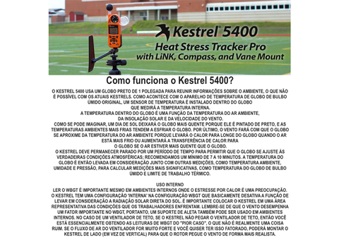 Kestrel Link 5400 PRO WBGT Heat Stress Tracker Bluetooth + Drop D3FW Data Logger na internet