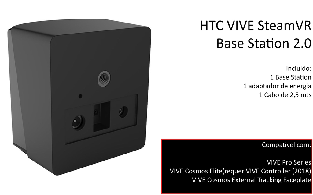 HTC VIVE VR Steamvr Base Station 2.0 - Loja do Jangão - InterBros