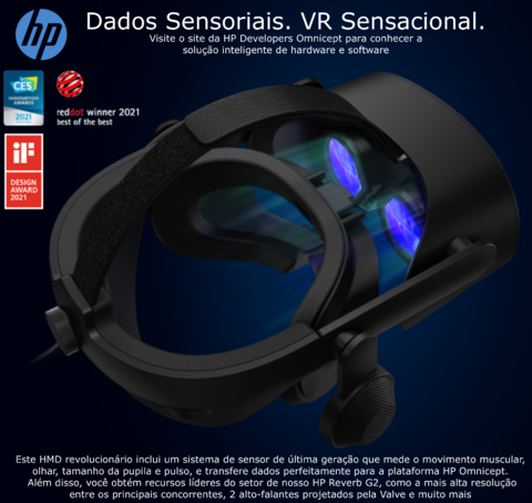 HP Reverb G2 VR Headset Omnicept Edition - Loja do Jangão - InterBros