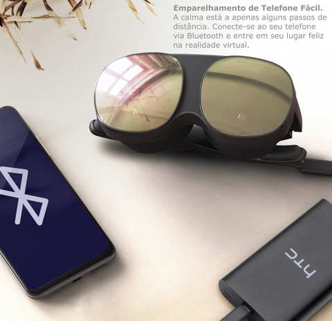 Imagem do HTC VIVE FLOW | + Case | + Controller | Compacto e Leve A Serenidade Acontece | Os óculos VR Imersivos Feitos para o Bem-Estar e a Produtividade Consciente