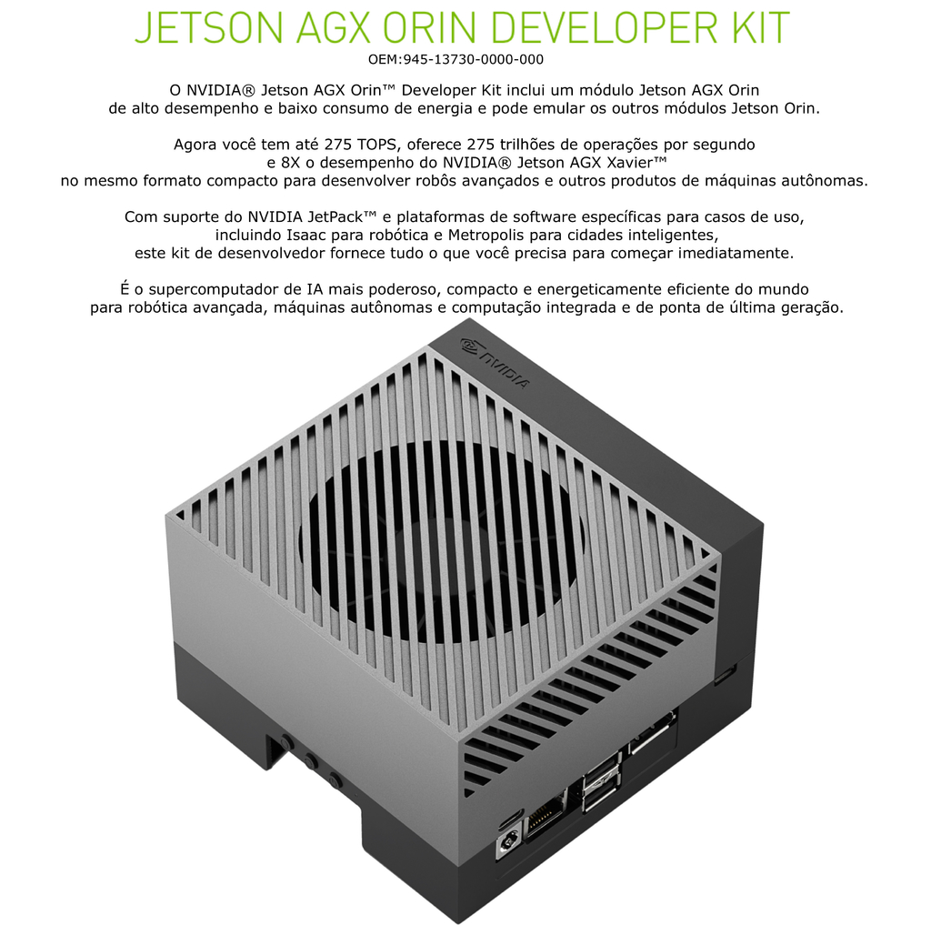 Nvidia Jetson Orin Developer kit + e-Con Systems NeduCAM25 l onsemi®'s AR0234 sensor l Full HD global shutter l FPD-Link III color camera - comprar online