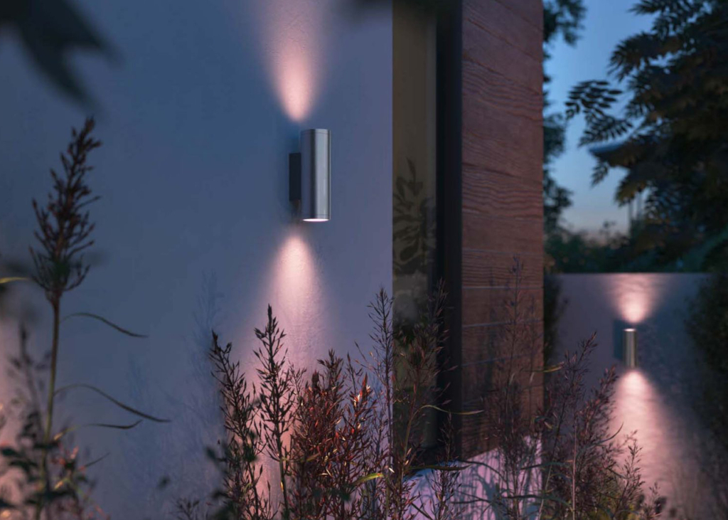 Philips Hue White & Color Ambiance Appear Outdoor Wall | Cor Inox | Luminária Arandela de Parede | Compatível com Alexa, Apple Homekit & Google Assistant | Requer Hue Bridge | Kit2 - loja online