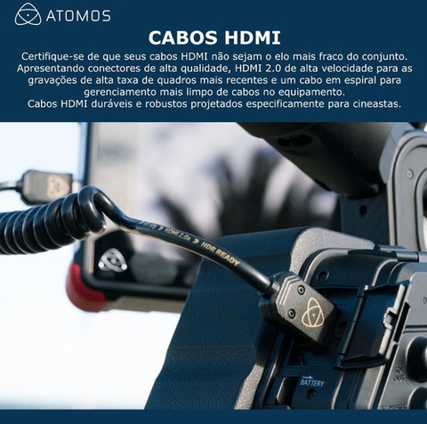 Atomos AtomFLEX Coiled Mini-HDMI to HDMI Cable 40cms até 80cms ATOM4K60C4 - comprar online