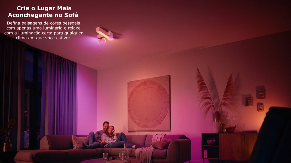 Philips Hue White & Color Ambiance Centris l Smart 3-Spots Ceiling Bar l Luminária de Teto l Ajuste cada Luz Individualmente l Poderoso Fluxo Luminoso 2.810 lumen l Compatível com Alexa, Apple Homekit & Google Assistant | Funciona com Bluetooth e/ou com a Hue Bridge - tienda online