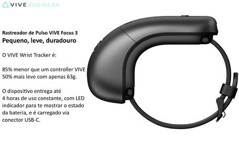 HTC VIVE VR Focus 3 l Standalone Headset with All-in-One VR l 4896 x 2448 Total Resolution | 120° FOV l VIVE Sync l MetaHuman l A nova era da VR empresarial l VIVE Facial Tracker l VIVE Eye Tracker l VIVE Wrist Tracker - Loja do Jangão - InterBros