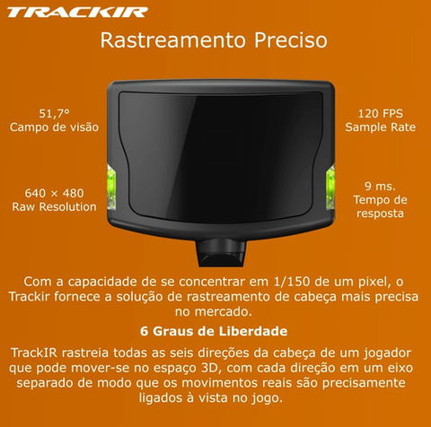 Imagem do TrackIr 5 Optical Head Tracker | TrackClip para Headsets Incluído | Rastreador que acompanha a posição e a orientação da sua cabeça | Gaming | Simulador | PC