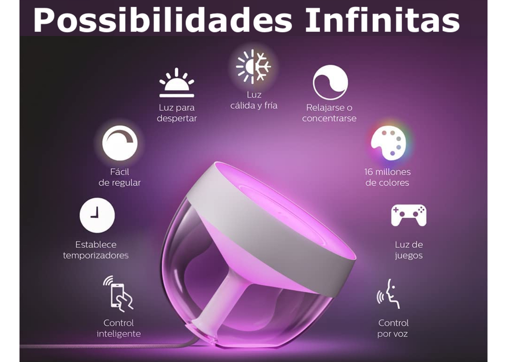 Imagen de Philips Hue Iris White l White and Color Ambiance l Bluetooth Table Lamp Smart Lighting l 2ª Geração l Luminária de Mesa e Piso l Compatível com Alexa, Apple Homekit & Google Assistant | Funciona com Bluetooth e/ou com a Hue Bridge