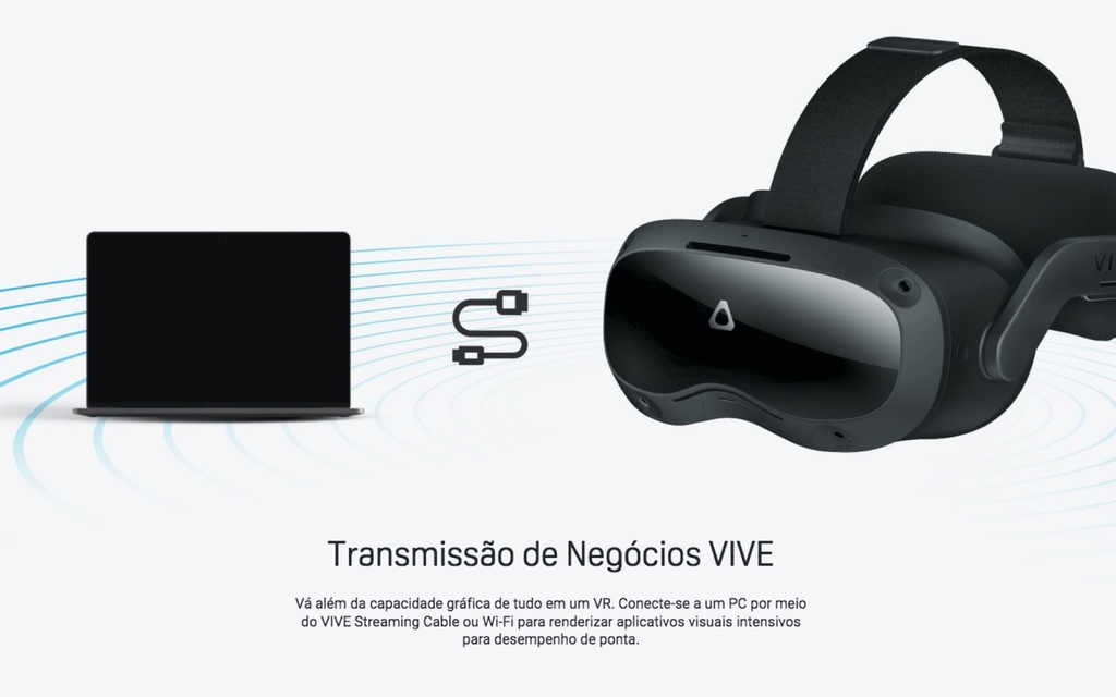 HTC VIVE VR Focus 3 l Standalone Headset with All-in-One VR l 4896 x 2448 Total Resolution | 120° FOV l VIVE Sync l MetaHuman l A nova era da VR empresarial l VIVE Facial Tracker l VIVE Eye Tracker l VIVE Wrist Tracker - loja online