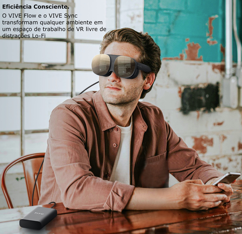 HTC VIVE FLOW | + Case | + Controller | Compacto e Leve A Serenidade Acontece | Os óculos VR Imersivos Feitos para o Bem-Estar e a Produtividade Consciente na internet