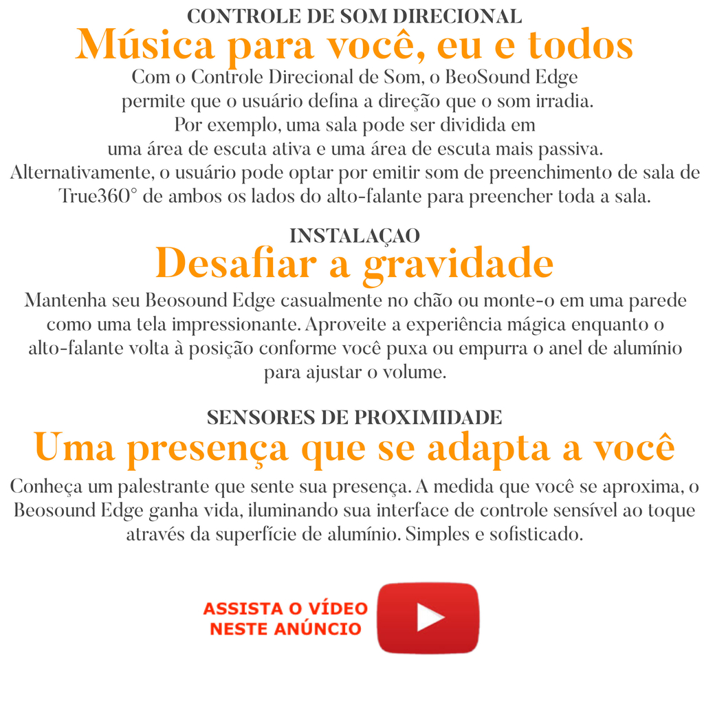 Bang & Olufsen Beosound Edge l Brass Tone l Wireless Multiroom Speaker l Auto Falante Compacto True 360º l Desafia a Gravidade l 1ª Porta de Graves Ativa do Mundo l Incríveis 800W l Controle de Som Direcional l WiFi & Bluetooth l Chromecast & Google Assistant Integrados l Compatível com Apple 2 & Spotify Connect l Recomendado para áreas de 20m² até 120m² - comprar online